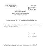 MIL MIL-B-10854 Notice 3 – Inactivation MIL MIL-B-10854 Notice 3 - Inactivation