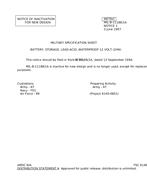 MIL MIL-B-11188/1A Notice 1 – Inactivation MIL MIL-B-11188/1A Notice 1 - Inactivation