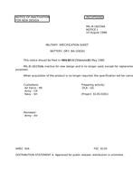 MIL MIL-B-18/256A Notice 1 – Inactivation MIL MIL-B-18/256A Notice 1 - Inactivation