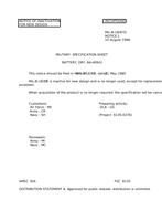 MIL MIL-B-18/87D Notice 1 - Inactivation