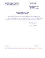MIL MIL-F-60613A Notice 1 – Inactivation MIL MIL-F-60613A Notice 1 - Inactivation