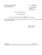 MIL MIL-G-13507 Notice 1 - Inactivation