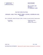 MIL MIL-G-14934 Notice 1 - Cancellation