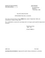 MIL MIL-I-22062A Notice 1 - Inactivation