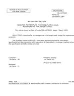 MIL MIL-I-27552C Notice 1 – Inactivation MIL MIL-I-27552C Notice 1 - Inactivation