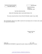 MIL MIL-M-70763 Notice 1 - Inactivation