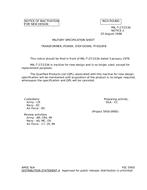 MIL MIL-T-27/153A Notice 2 – Inactivation MIL MIL-T-27/153A Notice 2 - Inactivation