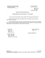 MIL MIL-T-27/4 Notice 3 – Inactivation MIL MIL-T-27/4 Notice 3 - Inactivation