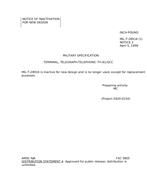 MIL MIL-T-28916 Notice 2 – Inactivation MIL MIL-T-28916 Notice 2 - Inactivation