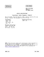 MIL MIL-T-27/197B Notice 4 – Validation MIL MIL-T-27/197B Notice 4 - Validation