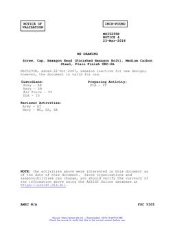 MIL MS35295B Notice 4 - Validation 3