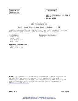 MIL AN107301THRUAN107400-3 Notice 3 - Validation 2
