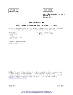 MIL AN107701THRUAN107800-3 Notice 3 - Validation 2