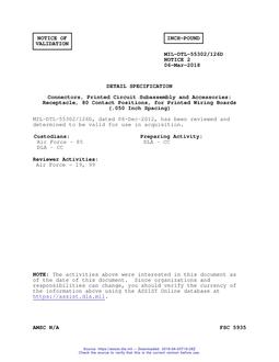 MIL MIL-DTL-55302/126D Notice 2 - Validation 2