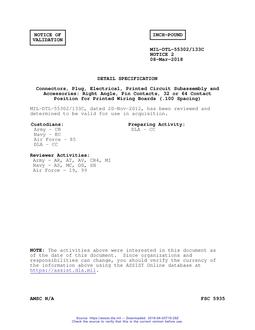 MIL MIL-DTL-55302/133C Notice 2 - Validation 2