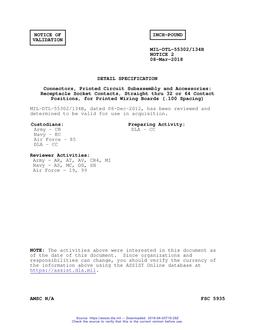 MIL MIL-DTL-55302/134B Notice 2 - Validation 2