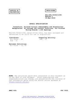 MIL MIL-DTL-55302/139C Notice 2 - Validation 2
