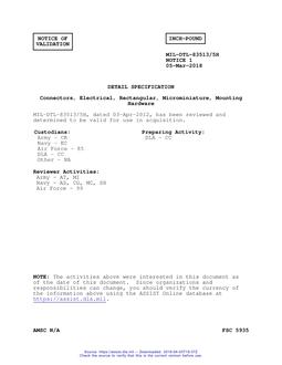 MIL MIL-DTL-83513/5H Notice 1 - Validation 1