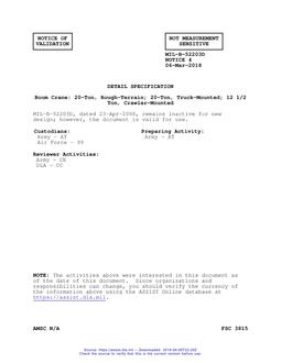 MIL MIL-B-52203D Notice 4 - Validation 1