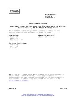 MIL MIL-B-52207B Notice 4 - Validation 1