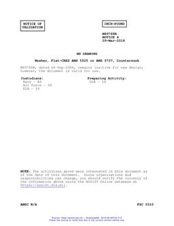 MIL MS9768B Notice 4 - Validation 4