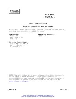 MIL MIL-B-543G Notice 4 – Validation 2 MIL MIL-B-543G Notice 4 - Validation 2