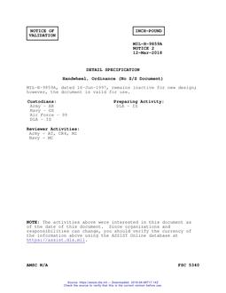 MIL MIL-H-9859A Notice 2 - Validation 1