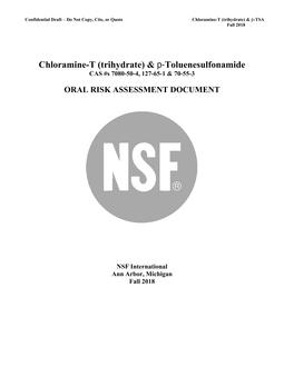 NSF Chloramine-T (trihydrate) & p-Toluenesulfonamide - 2018