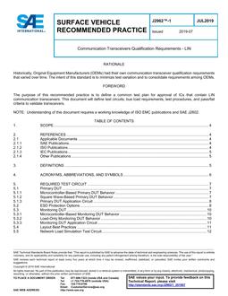 SAE J2962/1 SAE J2962/1