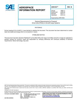 SAE AIR4165B SAE AIR4165B