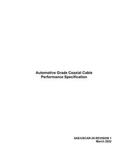 SAE USCAR29-1 SAE USCAR29-1