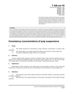 TAPPI T 240 TAPPI T 240