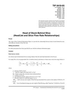 TAPPI TIP 0410-05 TAPPI TIP 0410-05